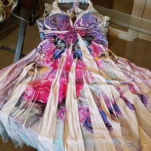 Butterfly dress NWOT